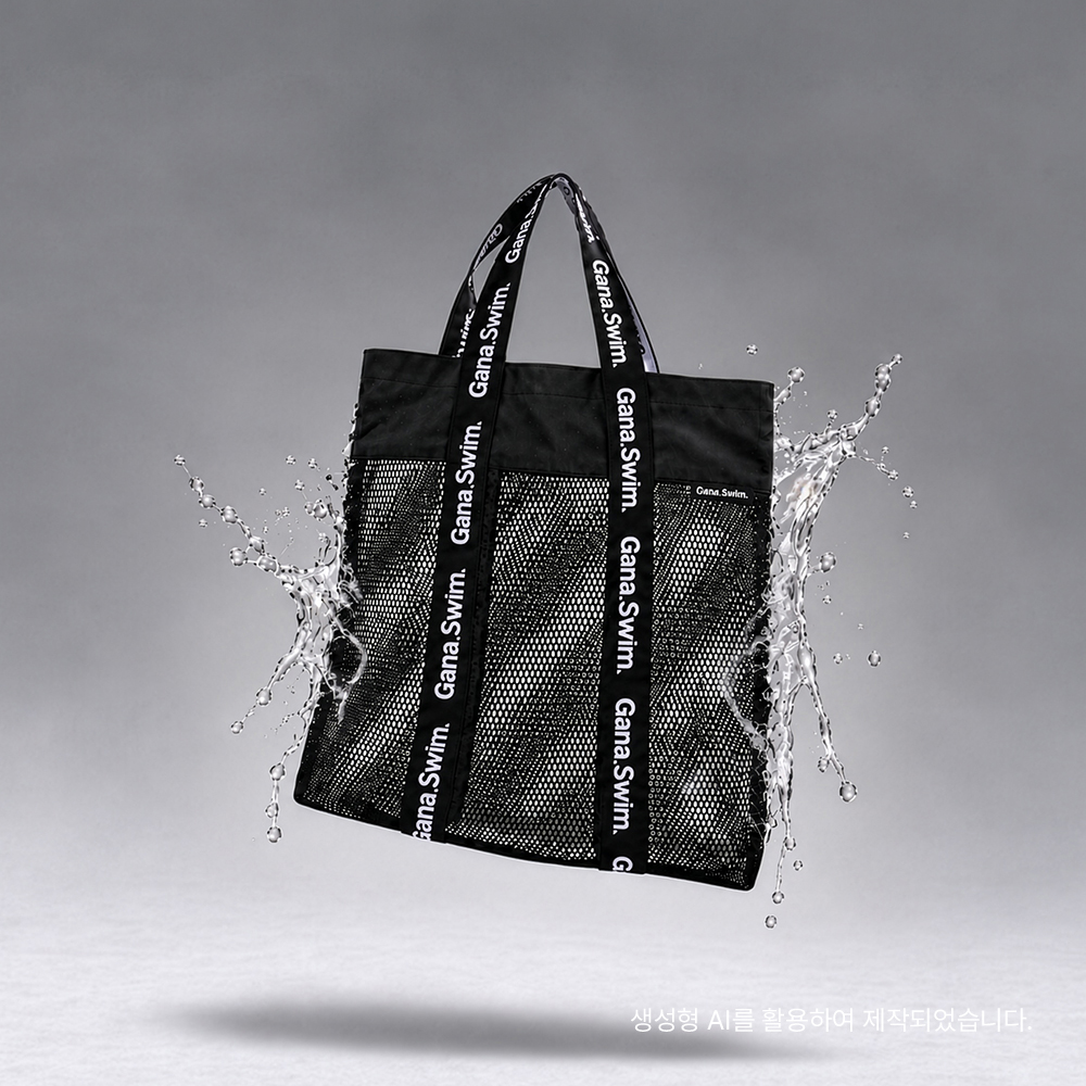 GANASWIM JQD ベーシック ベルクロ メッシュキャップバッグ ブラック [GGZUBG001(BLK) メッシュスイムバッグ] 디테일